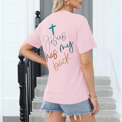 Tuislay Christian Shirts for Women Jesus Has My Back
