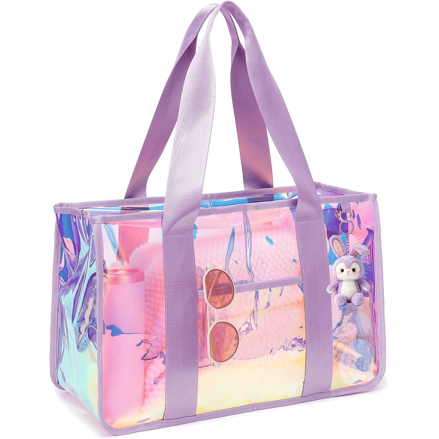Fammart Iridescent Clear Beach Bags (Waterproof)