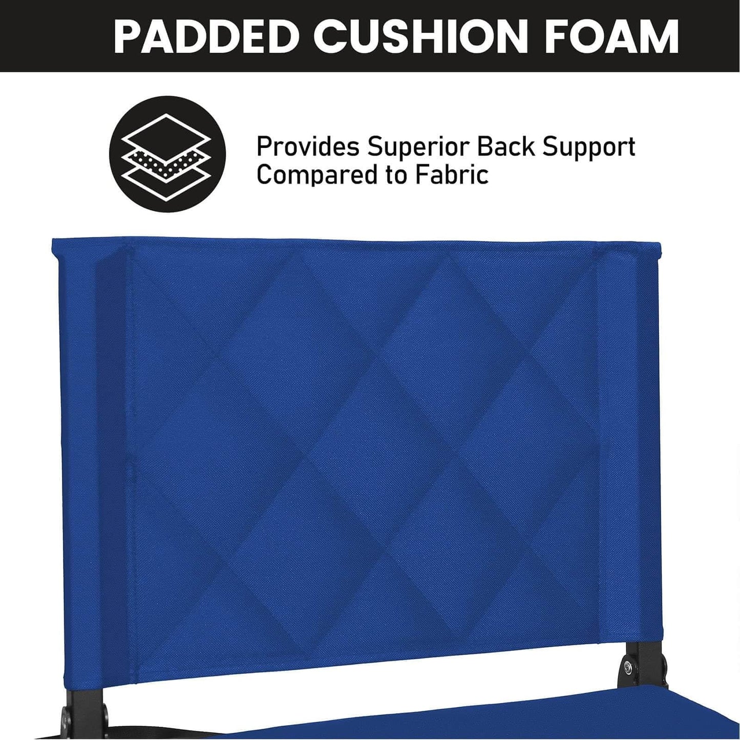 Sheenive Stadium Seats with Back Support, Padded Bleacher Seat Cushion