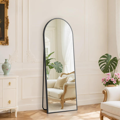 DUMOS 59"x16" Arched Full Length Mirror with Stand