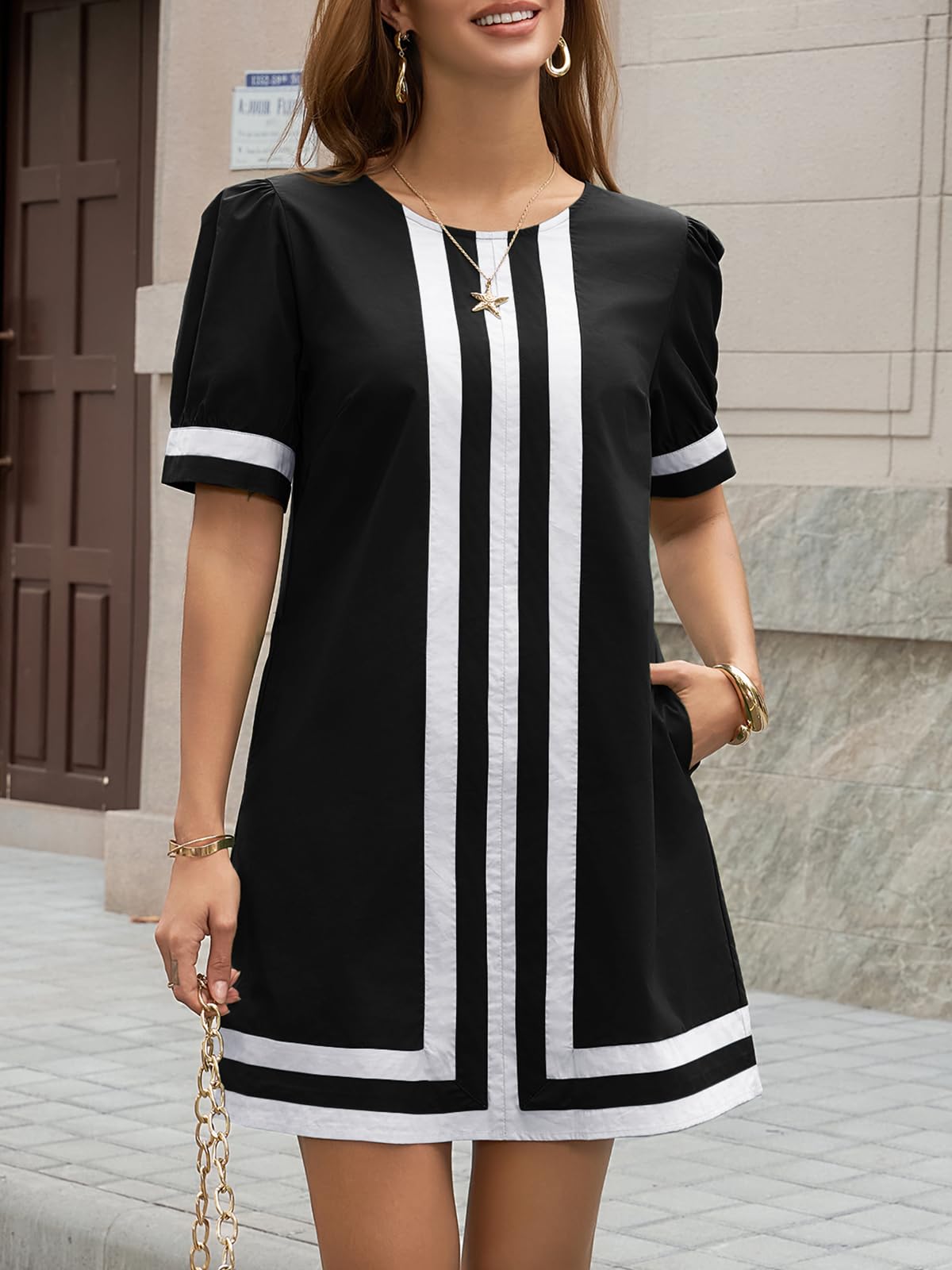 Wenrine Womens Summer Mini Dress