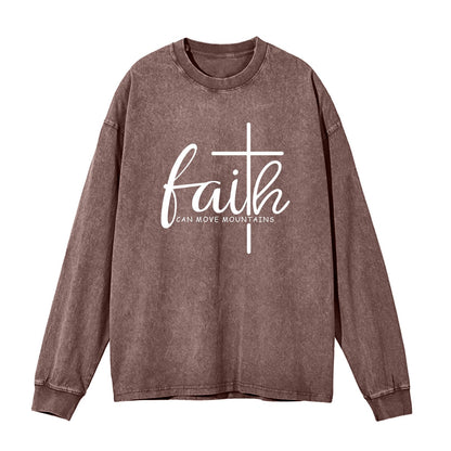 Christian Shirts for Women Faith Can Move Mountains