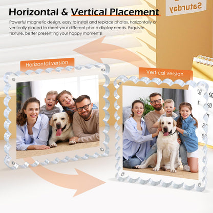 Chivalral 3 Pack 4x6 Acrylic Picture Frame, Double-Sided Tabletop Display
