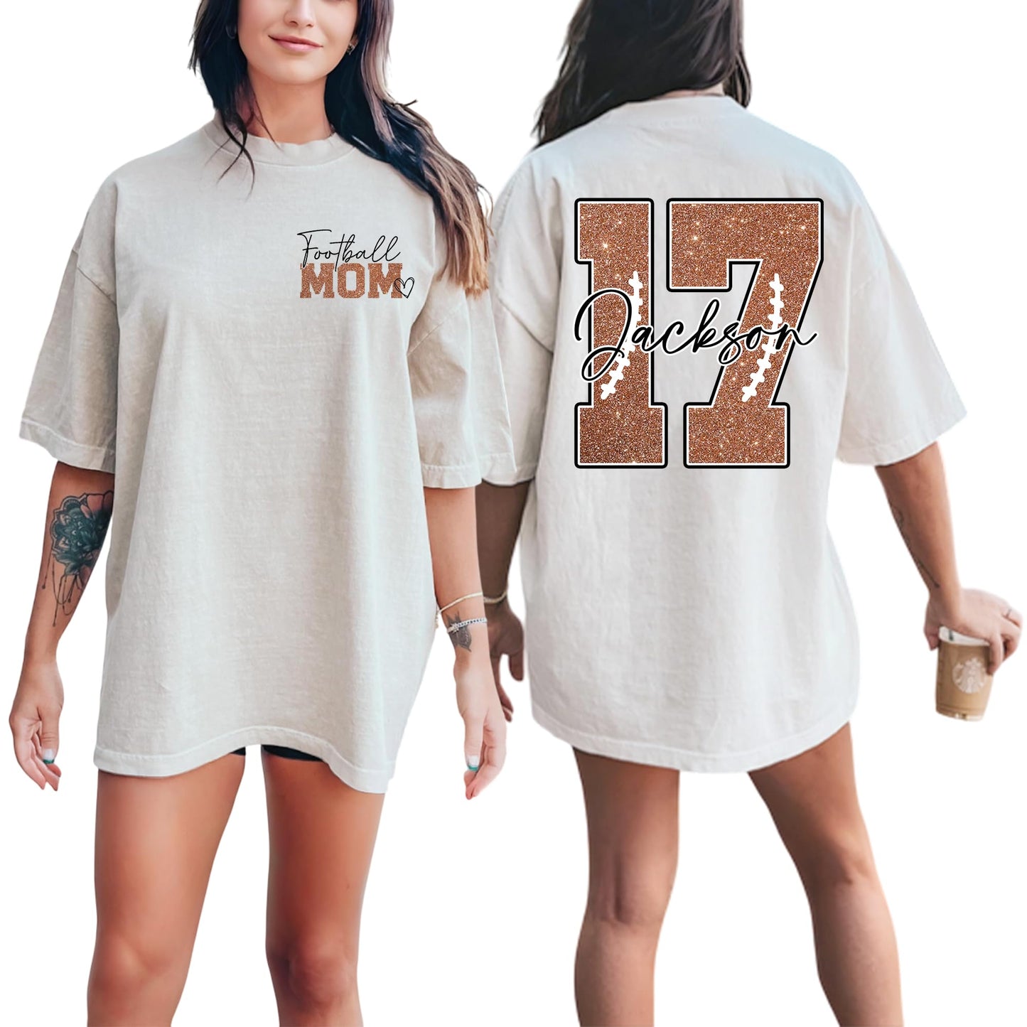 Personalized Football Mom Shirt with Kids Names and Jersey Number, Custom Football Mama Shirt, Women Sport Shirts