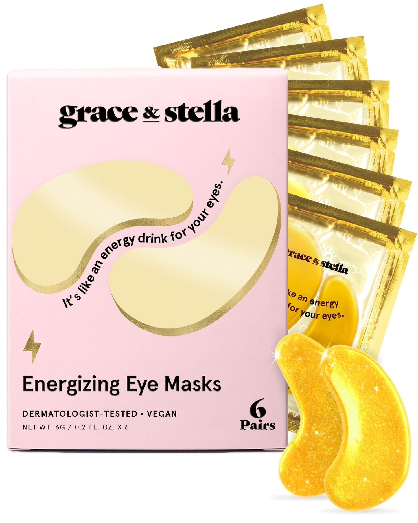 grace & stella Under Eye Patches (12 pairs) Eye Masks for Puffy Eyes and Dark Circles - Gifts for Women, Bridesmaids, Birthdays, Bachelorette Party, Self Care Gifts for Women - Vegan Cruelty-Free