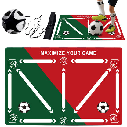 Soccer training mat,Soccer training equipment accessories for All Ages to Improve Speed Strength Agility and Coordination,Anti-Slip/Silent Mat