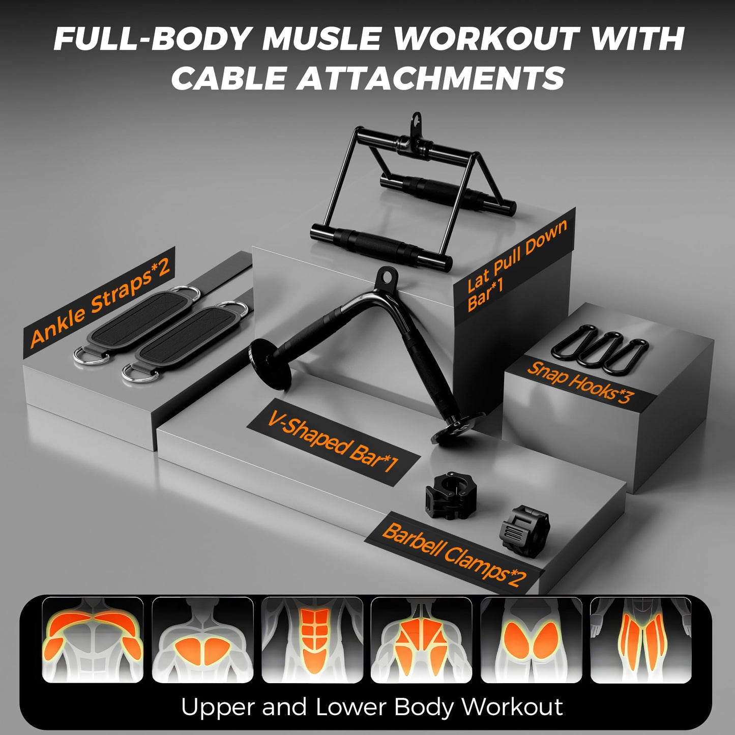Mikolo Home Gym, Workout Station with 150LBS Weight Stack, Multifunctional Home Gym Equipment, Exercise Equipment for Full Body Strength Training
