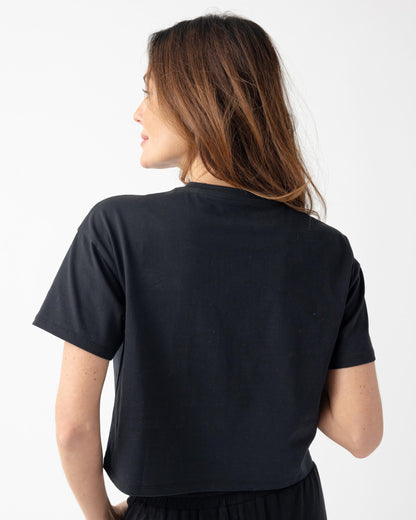 Cozy Earth Women's All Day Cropped Tee, 100% Cotton T-Shirt