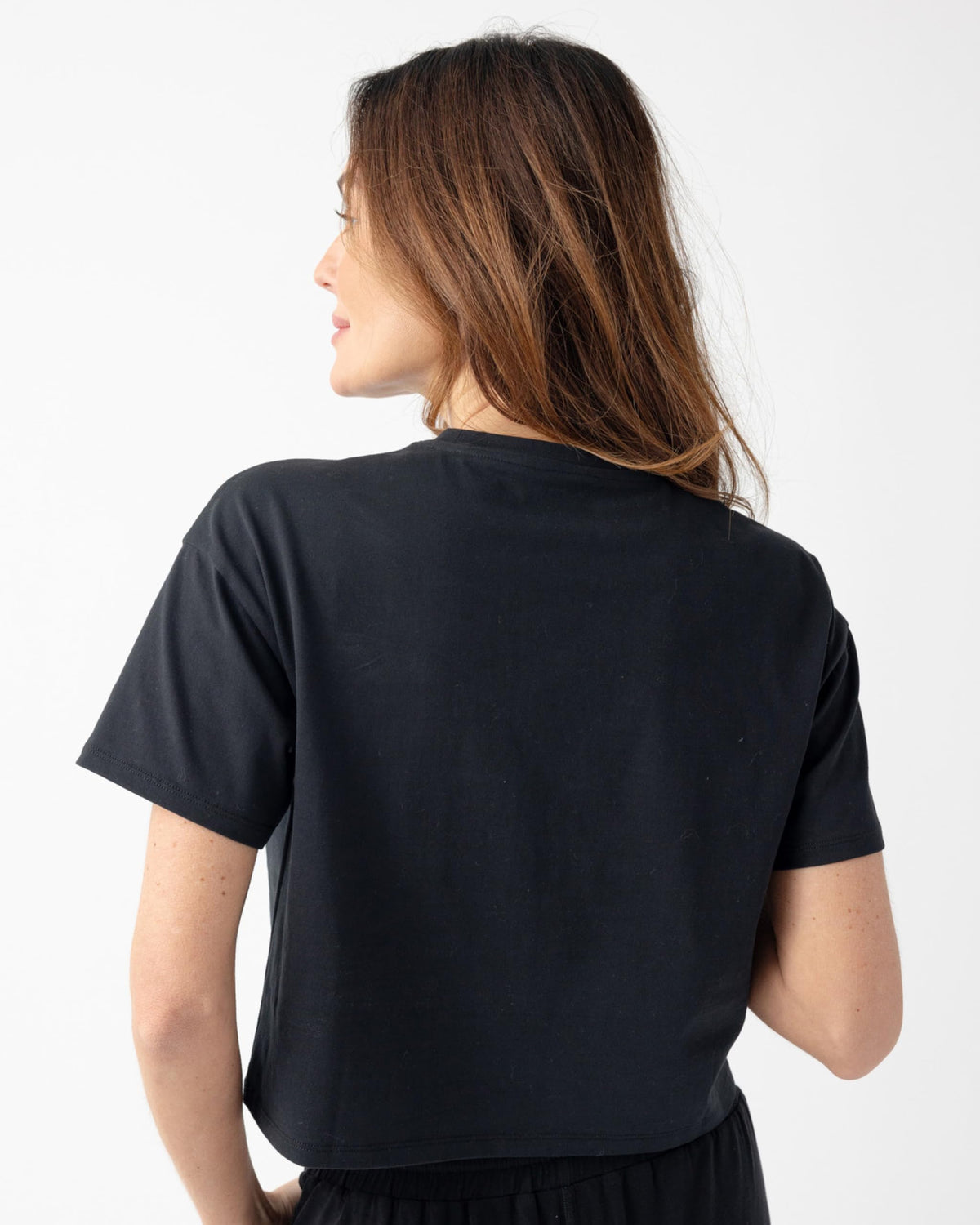 Cozy Earth Women's All Day Cropped Tee, 100% Cotton T-Shirt