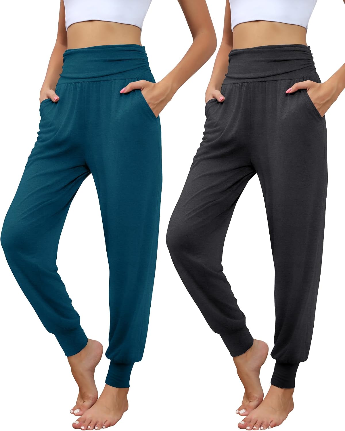Locoowai 2 Pack Women's Yoga Sweatpants with Pockets