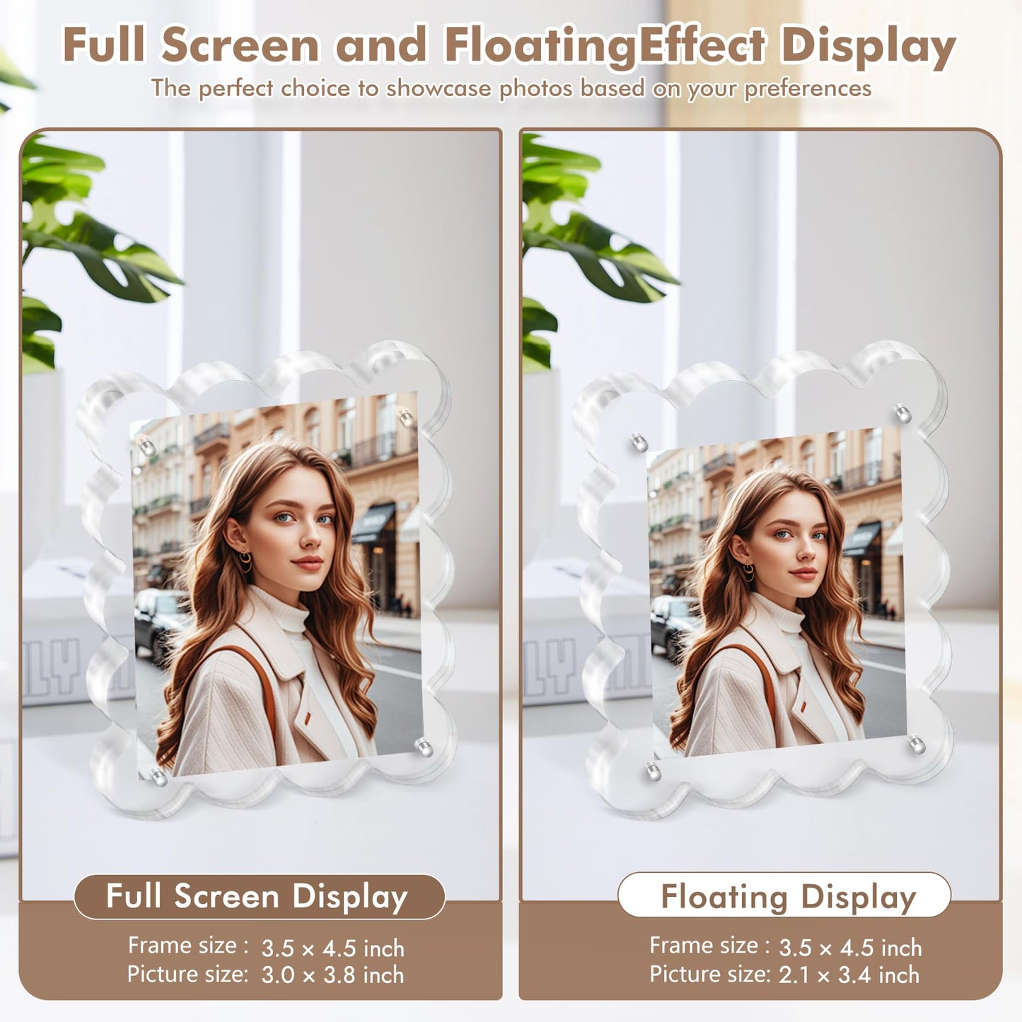 Chivalral 3 Pack 4x6 Acrylic Picture Frame, Double-Sided Tabletop Display