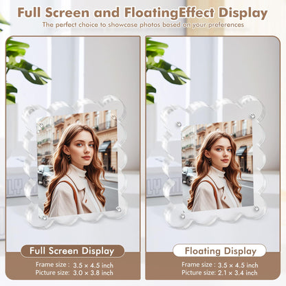 Chivalral 3 Pack 4x6 Acrylic Picture Frame, Double-Sided Tabletop Display