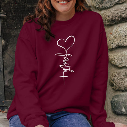 KIEKIECOO Faith Christian Sweatshirts