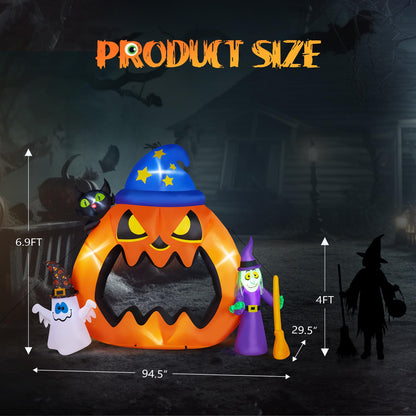 AW 9Ft Animatronics Flying Witch Hovering Broom Animated AC 100V-240V Halloween Outdoor Decoration Motion Activated 2026