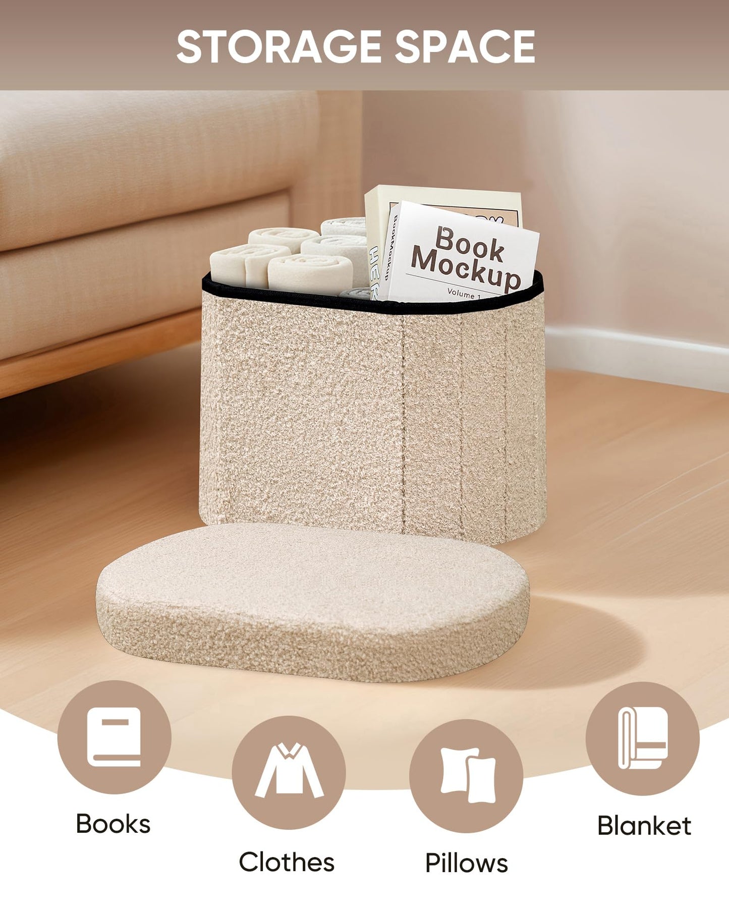 B FSOBEIIALEO Ottoman with Storage