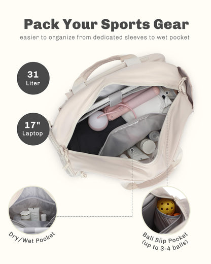 Hynes Eagle Pickleball Bags for Women Tennis Gym Bag Holds 2 Rackets