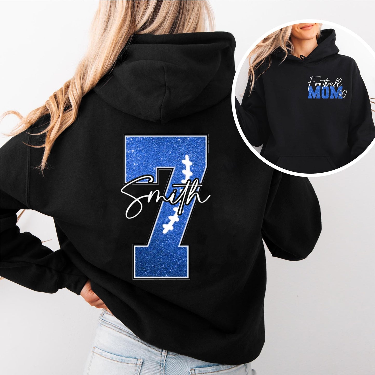 Personalized Football Mom Shirt with Kids Names and Jersey Number, Custom Football Mama Shirt, Women Sport Shirts