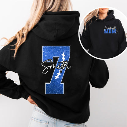 Personalized Football Mom Shirt with Kids Names and Jersey Number, Custom Football Mama Shirt, Women Sport Shirts
