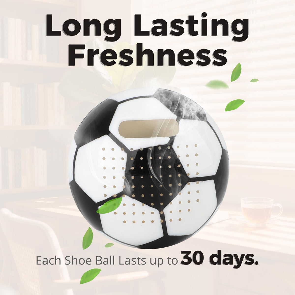 Knixmax Shoe Deodorizer Balls Odor Eliminator for Sneakers 6 Pack Baseball