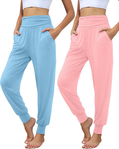Locoowai 2 Pack Women's Yoga Sweatpants with Pockets