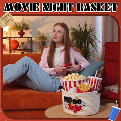 Yungyan Halloween Movie Night Supplies Snack Tray, Orange Gift Basket