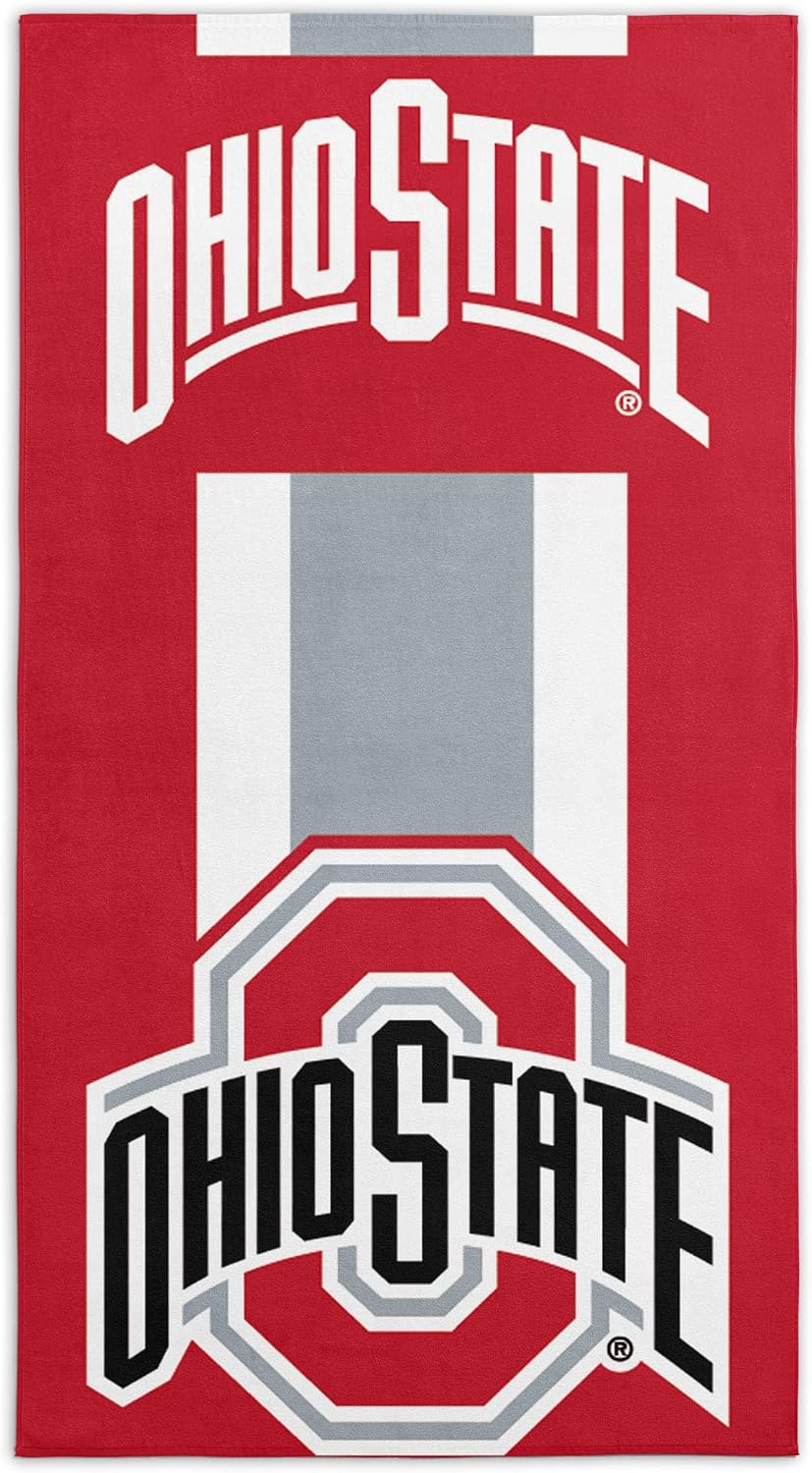 Northwest NCAA Alabama Crimson Tide Unisex-Adult Beach Towel, 30" x 60", Stripes