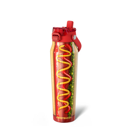 Frost Buddy 24oz Insulated Water Bottle - Straw & Chug Lid - Leak-Proof | Sip-or-chug dual lid | Ice-cold for 24+ hours | Cup-holder friendly