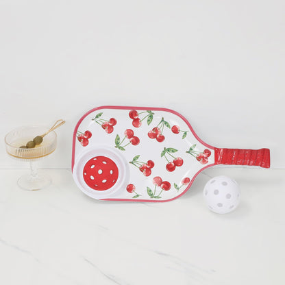 UPware Lovely Lemon Melamine Chip and Dip Snack Tray