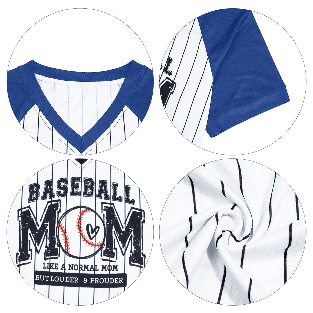 Baseball Mom Shirts for Women V Neck Baseball Stripe Outfits