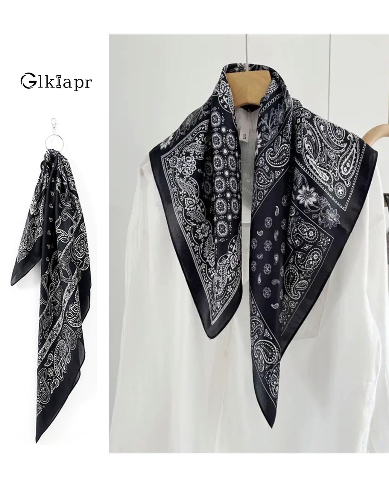 Satin Bandana Headscarf for Women Silky Hair Scarves for Fashion Lightweight