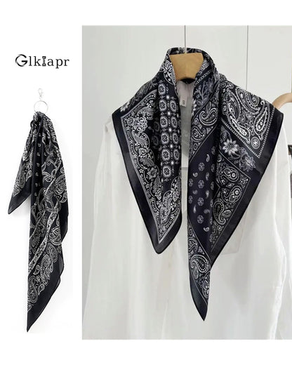Satin Bandana Headscarf for Women Silky Hair Scarves for Fashion Lightweight
