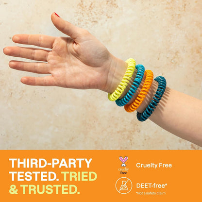 Cliganic Mosquito Repellent Bracelets for Kids & Adults, Natural, 20 Pack