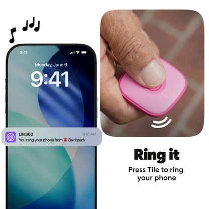Life360 Tile - Bluetooth Tracker, Keys Finder and Item Locator for Keys, Bags and More. Phone Finder. Both iOS and Android Compatible. 1-Pack (Green Surf)