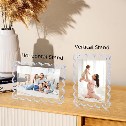 Chivalral 3 Pack 4x6 Acrylic Picture Frame, Double-Sided Tabletop Display
