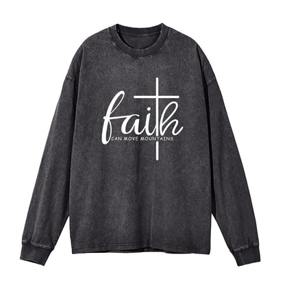 Christian Shirts for Women Faith Can Move Mountains