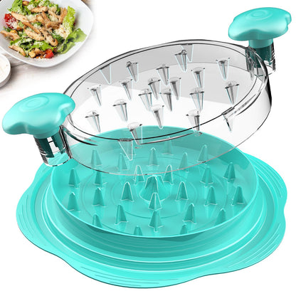 SURETIVIAN Chicken Shredder Tool Twist Large Chicken Breast Shredder with Brush&Fork, Visible Meat Shredder Machine, Anti-Slip Strip, Ergonomic Handle, BPA Free, Pork Beef Chicken(Hot Pink)