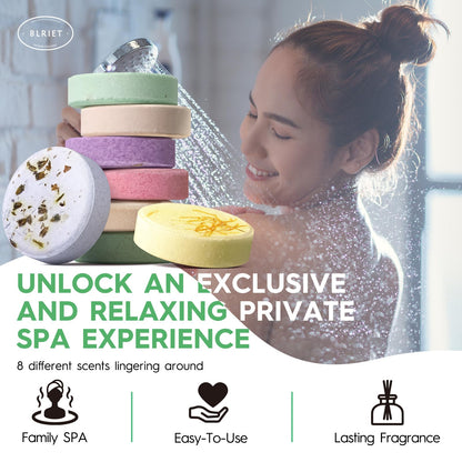 Blriet Shower Steamers Aromatherapy Relief Gifts for Women Teen Girls 8 ct