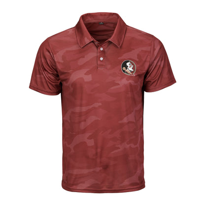 FOCO Men's NCAA College Team Logo Camo Color Polyester Polo Short Sleeve Shirt