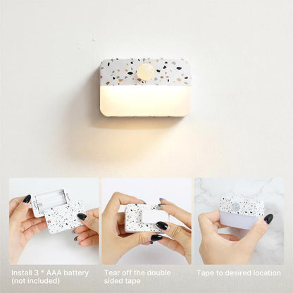 Guankai 8 Pack Motion Sensor Stair Light for Indoor, Battery Operated Closet Lights, Wireless Stick on Anywhere Hallway Lamp, Portable Led Night Lamps for Bedroom Under Cabinet Kitchen