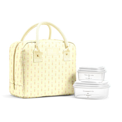 Fit & Fresh Bloomington Lunch Bag for Women - Insulated Large Lunch Box for Work with Containers, Leak-Resistant, Stain-Resistant, Zipper Closure, Cheetah
