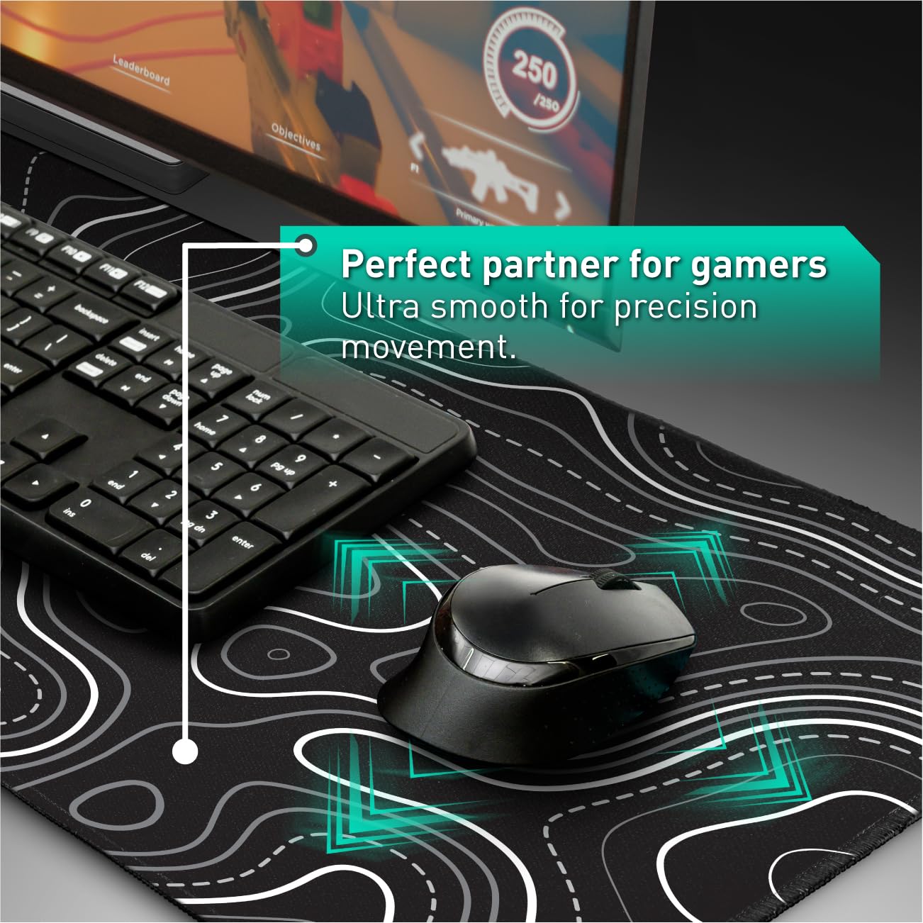 Pixiecube Excel Cheat Sheet Desk Pad | Excel Shortcut Keys Mouse Pad | Extended Large XL Gaming Mousepad | PC Office Spreadsheet Keyboard Mat | Non-Slip Stitched Edge