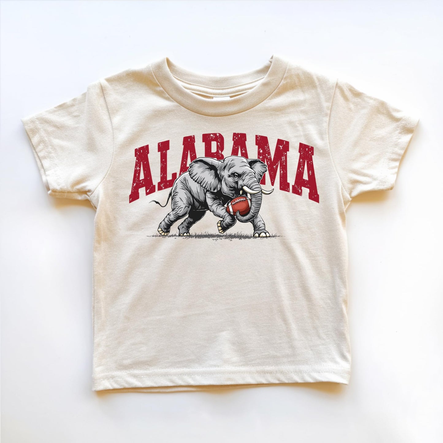Alabama Elephant Football T-Shirt – Vintage Sport Grey Tee – Retro Game Day Apparel for Men & Women