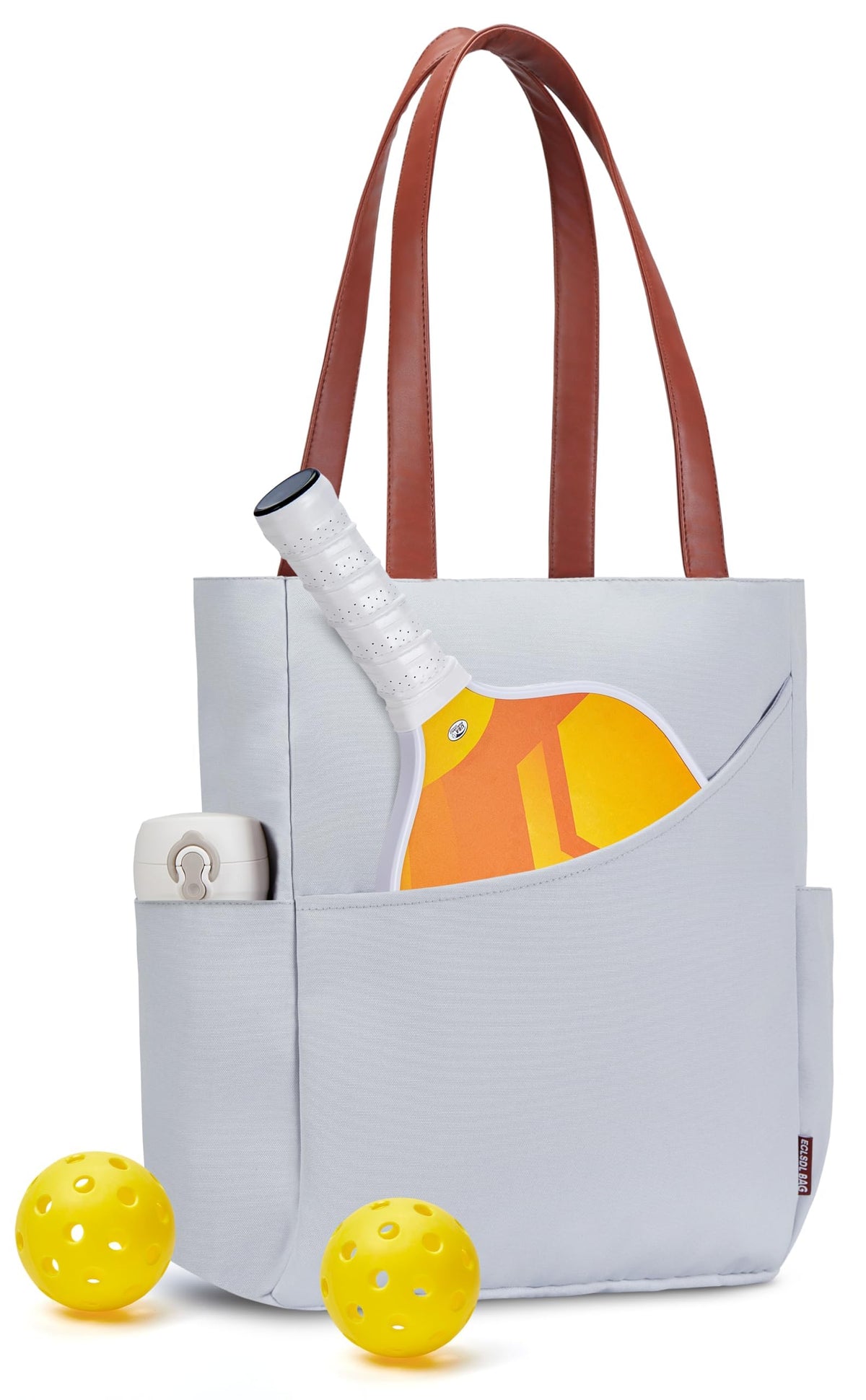 Pickleball Bag for Women Stylish Nylon Tote Fits 2 Paddle, Ball, Gear, Utility Shoulder Handbag for Sports