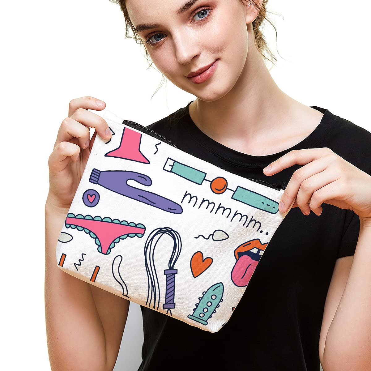 Funny gift Friend makeup bag, Best friend Cosmetic Bag, Friends Theme Natural Reusable Eco-Friendly Makeup Bag Gifts, for Women Men Best Friends Birthday Christmas Gift
