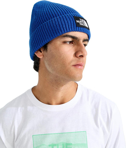 THE NORTH FACE TNF Logo Box Cuffed Beanie | Classic Fit, Rib Knit Winter Hat for Men & Women