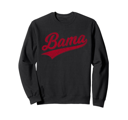 Bama Alabama Varsity Script Sweatshirt - Aesthetic Graphic for Adults