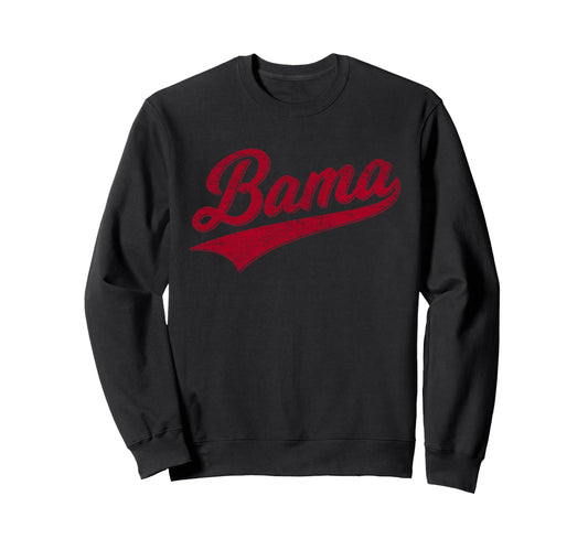 Bama Alabama Varsity Script Sweatshirt - Aesthetic Graphic for Adults