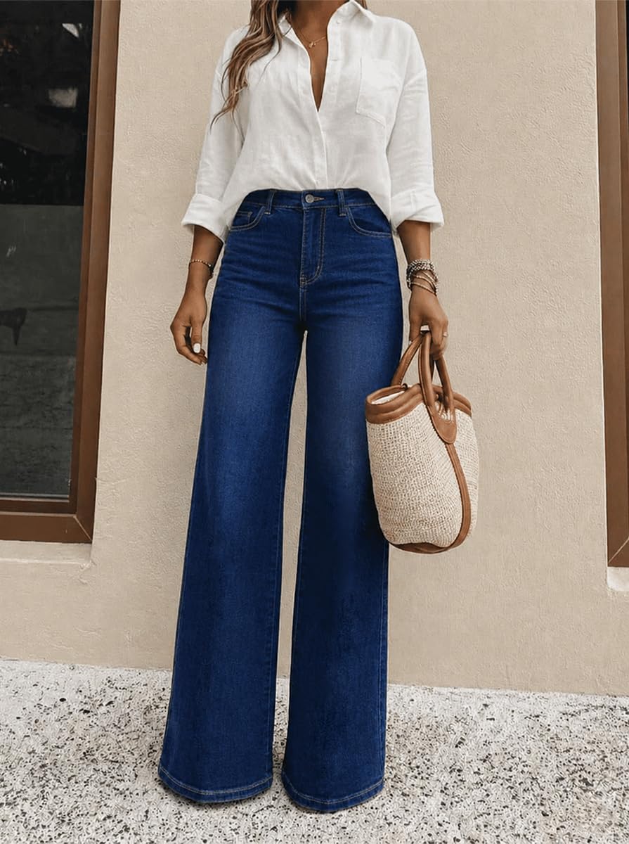 Women's High Waisted Wide Leg Jeans