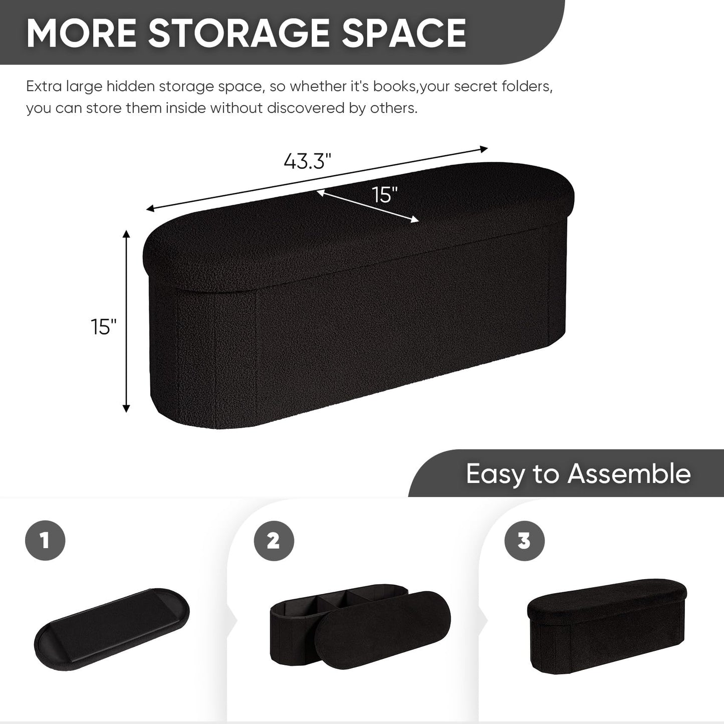B FSOBEIIALEO Ottoman with Storage