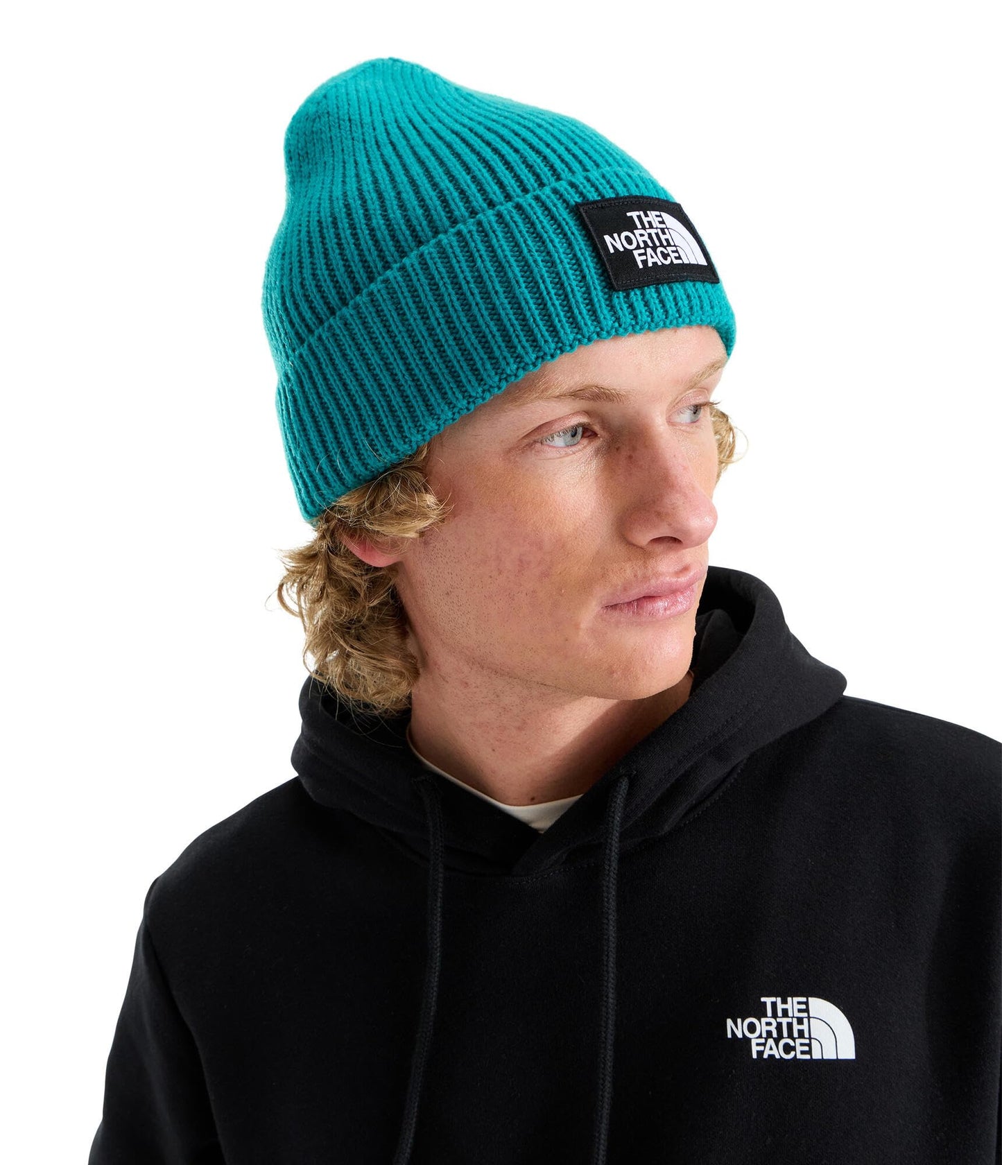 THE NORTH FACE TNF Logo Box Cuffed Beanie | Classic Fit, Rib Knit Winter Hat for Men & Women